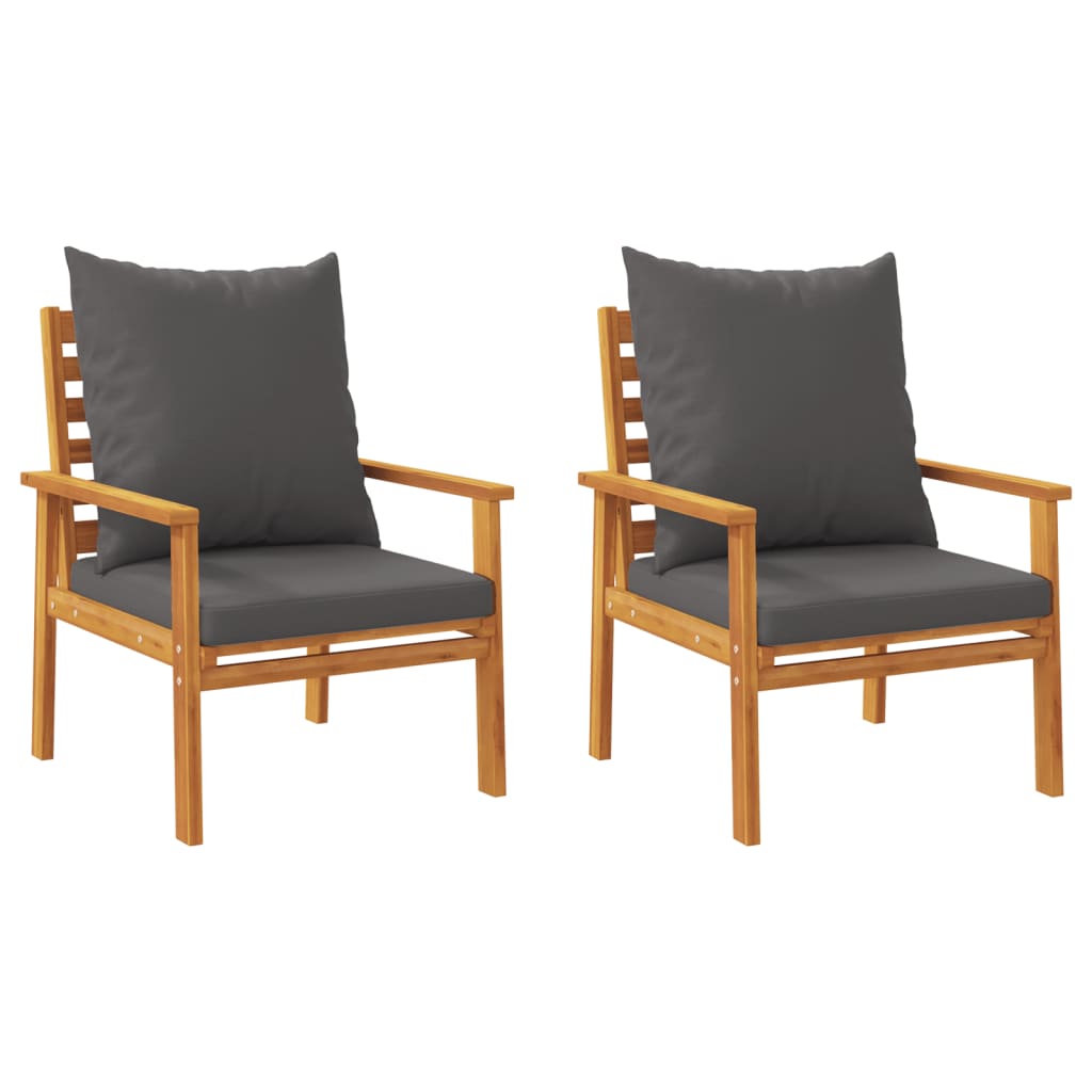 vidaXL 4-tlg. Garten-Lounge-Set mit Kissen Massivholz Akazie