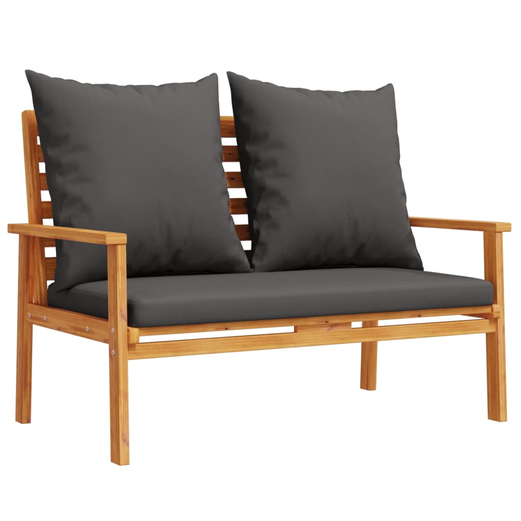 vidaXL 4-tlg. Garten-Lounge-Set mit Kissen Massivholz Akazie