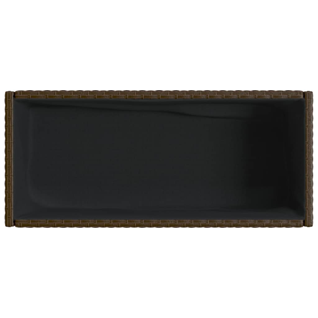 vidaXL Hochbeete mit Ablage 2 Stk. Braun 90x40x75 cm Poly Rattan