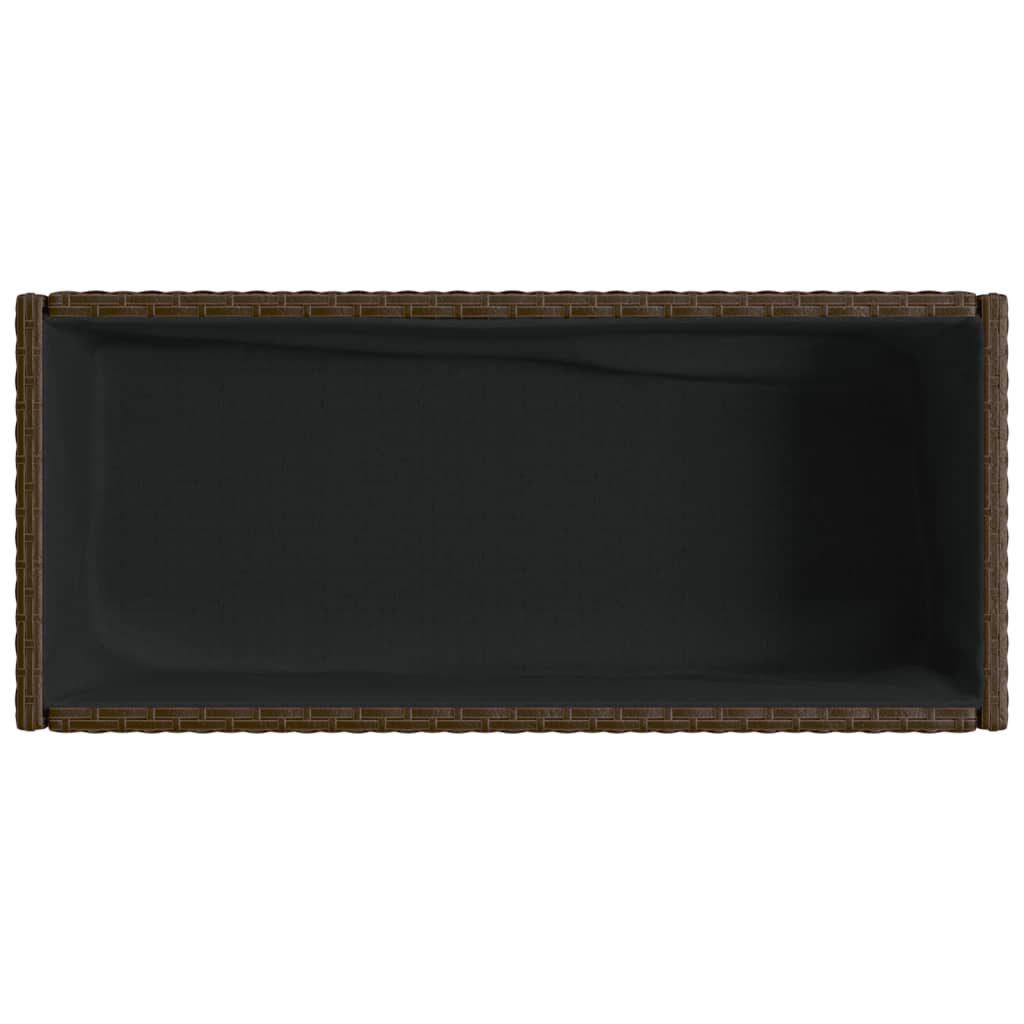 vidaXL Jardinières surélevées avec étagère 2 pcs Marron 70x28x70 cm Résine tressée