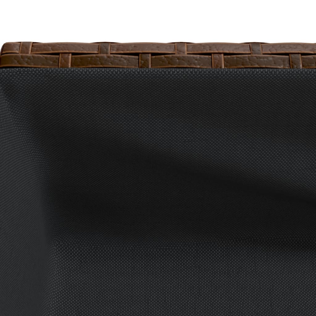 vidaXL Jardinières surélevées avec étagère 2 pcs Marron 70x28x70 cm Résine tressée