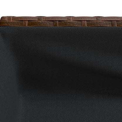 vidaXL Jardinières surélevées avec étagère 2 pcs Marron 70x28x70 cm Résine tressée