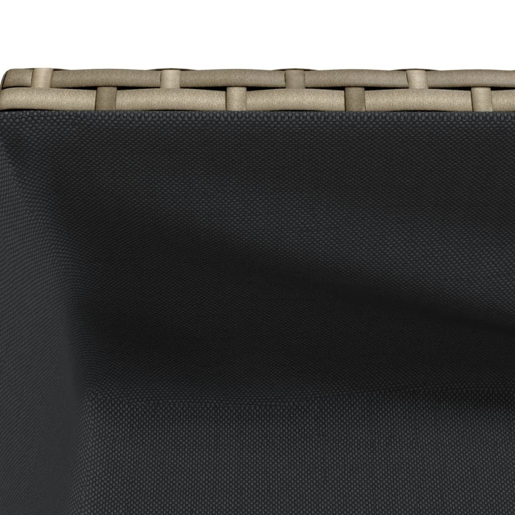 vidaXL Hochbeete mit Ablage 2 Stk. Grau 70x28x70 cm Poly Rattan