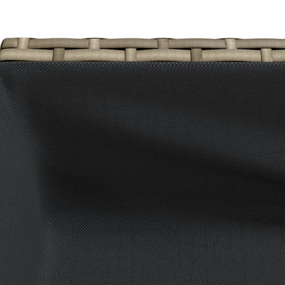 vidaXL Hochbeete mit Ablage 2 Stk. Grau 70x28x70 cm Poly Rattan