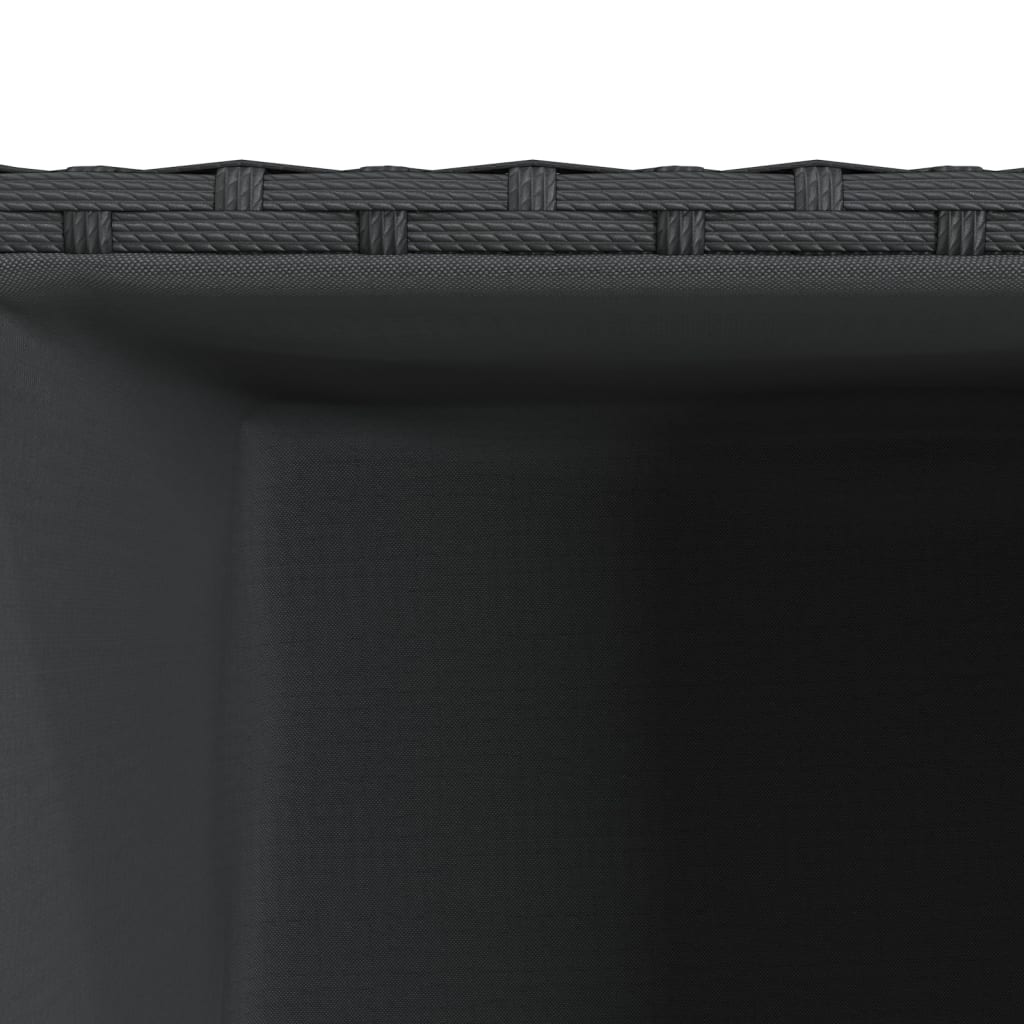 vidaXL Pflanzkübel 2 Stk. Schwarz 30x30x60 cm Poly Rattan