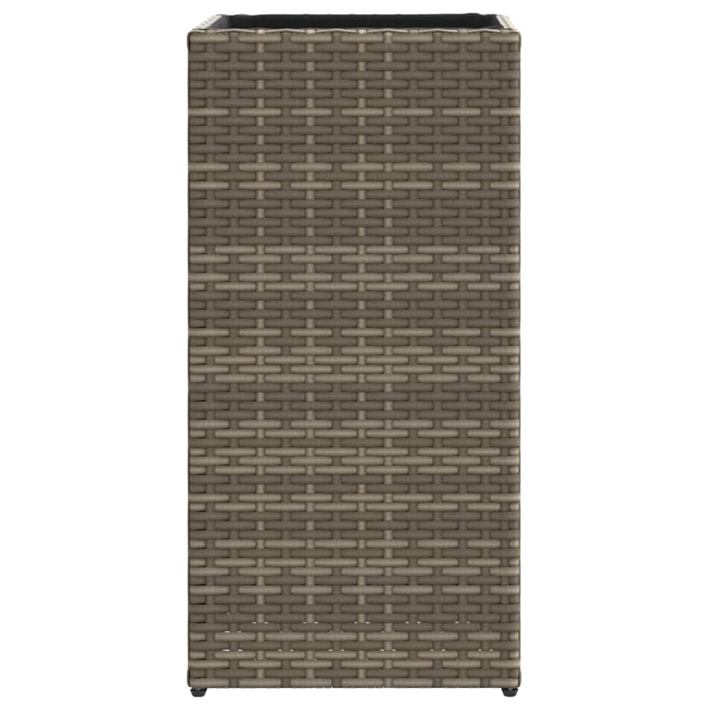 vidaXL Jardinières 2 pcs Gris 30x30x60 cm Résine tressée