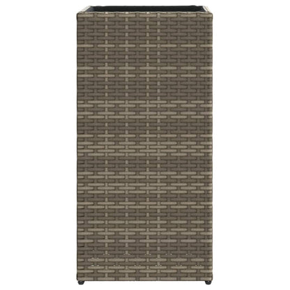 vidaXL Jardinières 2 pcs Gris 30x30x60 cm Résine tressée