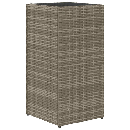 vidaXL Jardinières 2 pcs Gris 30x30x60 cm Résine tressée