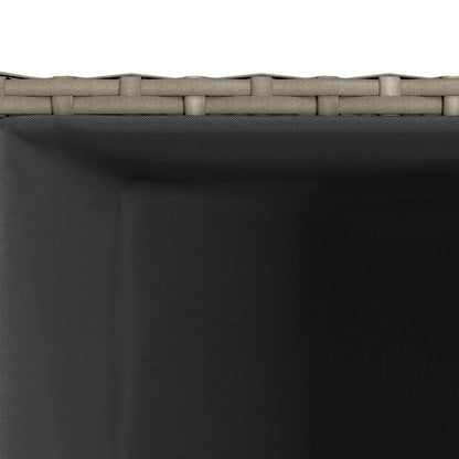 vidaXL Jardinières 2 pcs Gris 30x30x60 cm Résine tressée