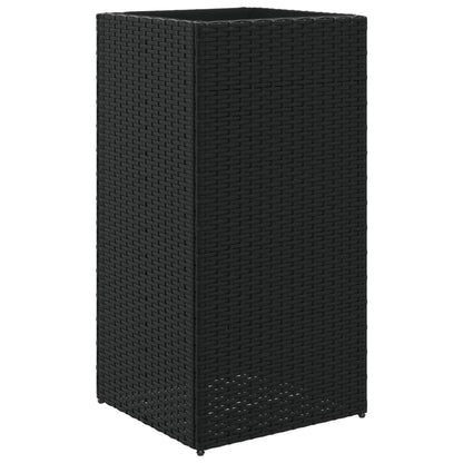 vidaXL Jardinières 2 pcs Noir 40x40x80 cm Résine tressée