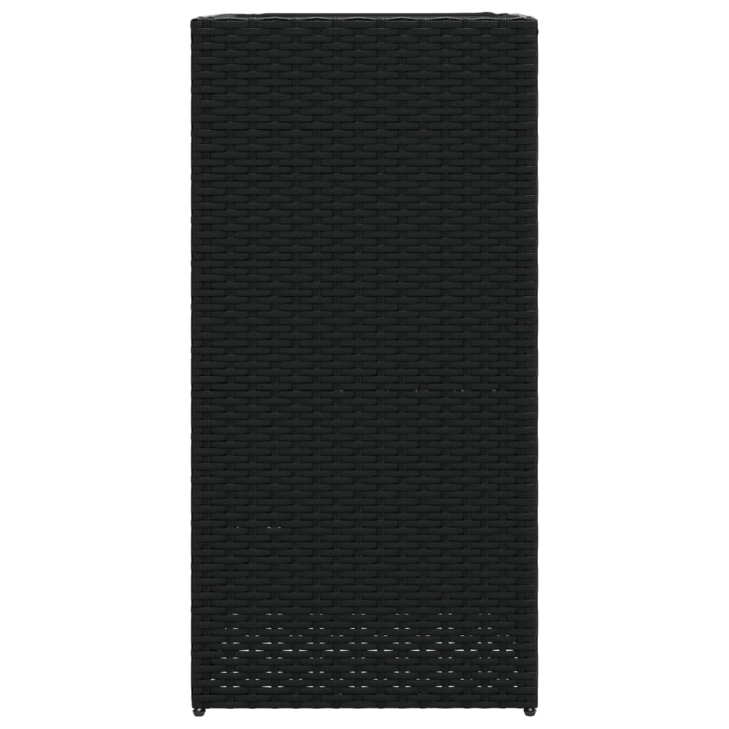 vidaXL Jardinières 2 pcs Noir 40x40x80 cm Résine tressée