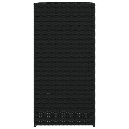 vidaXL Jardinières 2 pcs Noir 40x40x80 cm Résine tressée