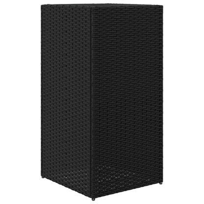 vidaXL Jardinières 2 pcs Noir 40x40x80 cm Résine tressée