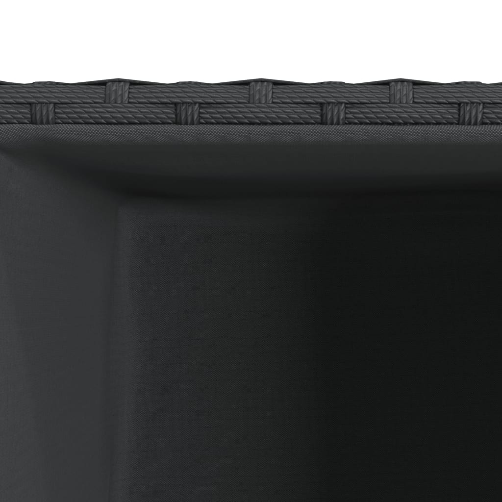 vidaXL Jardinières 2 pcs Noir 40x40x80 cm Résine tressée