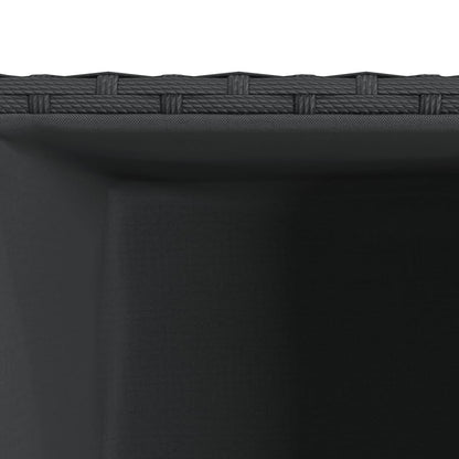 vidaXL Jardinières 2 pcs Noir 40x40x80 cm Résine tressée