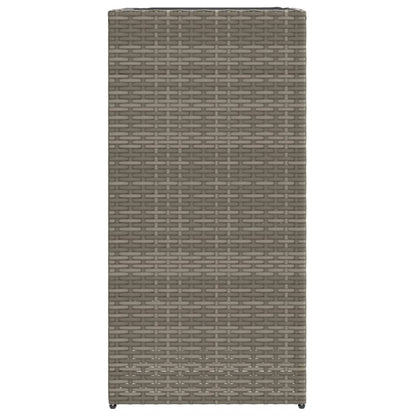 vidaXL Pflanzkübel 2 Stk. Grau 40x40x80 cm Poly Rattan