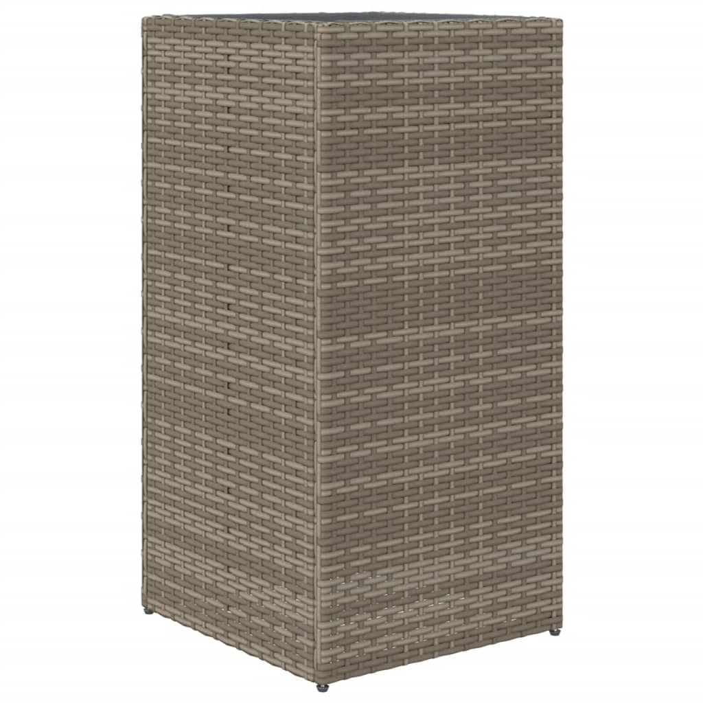 vidaXL Pflanzkübel 2 Stk. Grau 40x40x80 cm Poly Rattan
