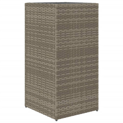 vidaXL Pflanzkübel 2 Stk. Grau 40x40x80 cm Poly Rattan
