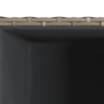 vidaXL Pflanzkübel 2 Stk. Grau 40x40x80 cm Poly Rattan