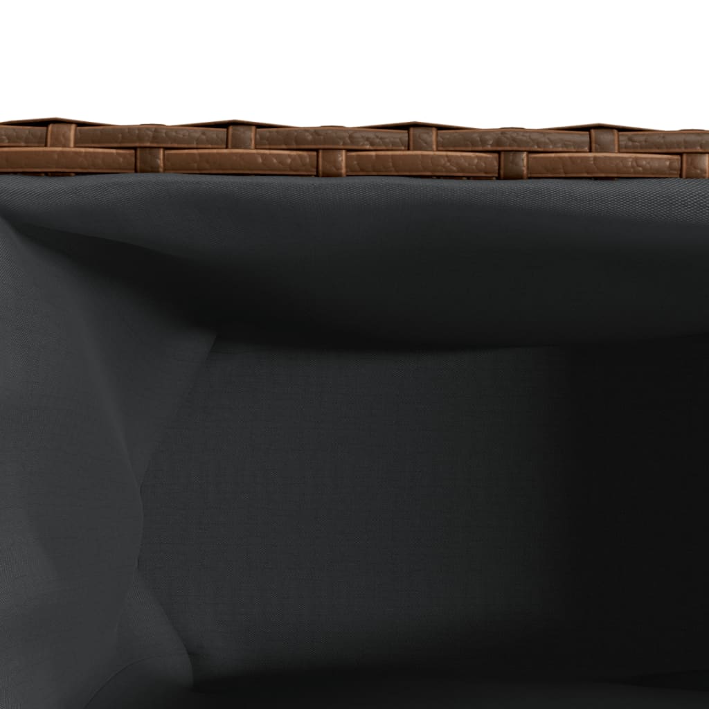 vidaXL Pflanzkübel mit 3 Töpfen 2 Stk. Braun 105x30x32 cm Poly Rattan