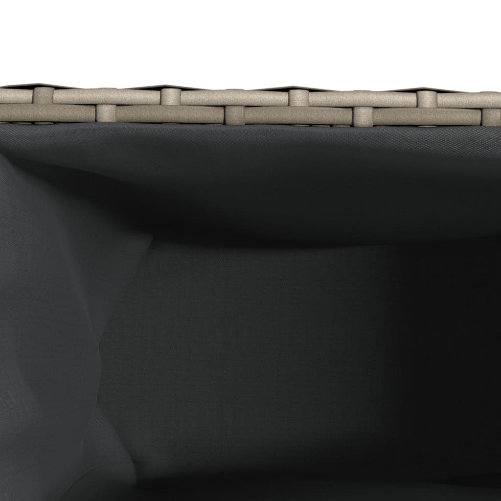 vidaXL Jardinières avec 3 pots 2 pcs Gris 105x30x32 cm Résine tressée