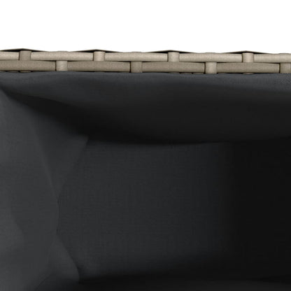 vidaXL Pflanzkübel mit Rollen 2 Stk. Grau 107x32x38 cm Poly Rattan