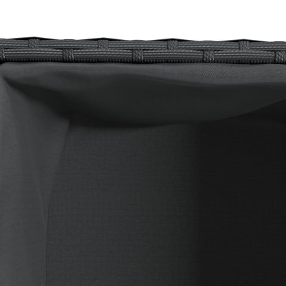 vidaXL Pflanzkübel mit 2 Töpfen 2 Stk. Schwarz 72x30x32 cm Poly Rattan