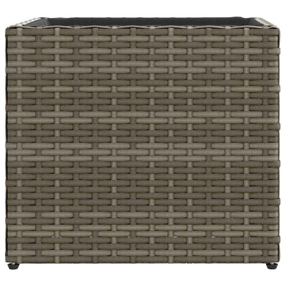 vidaXL Pflanzkübel 2 Stk. Grau 36x30x32 cm Poly Rattan