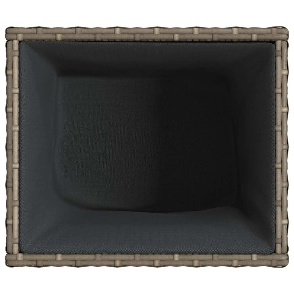 vidaXL Pflanzkübel 2 Stk. Grau 36x30x32 cm Poly Rattan