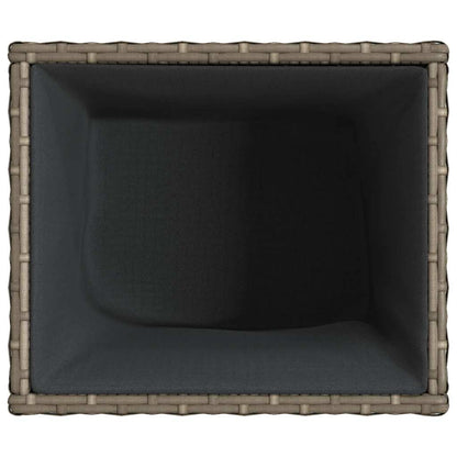 vidaXL Pflanzkübel 2 Stk. Grau 36x30x32 cm Poly Rattan