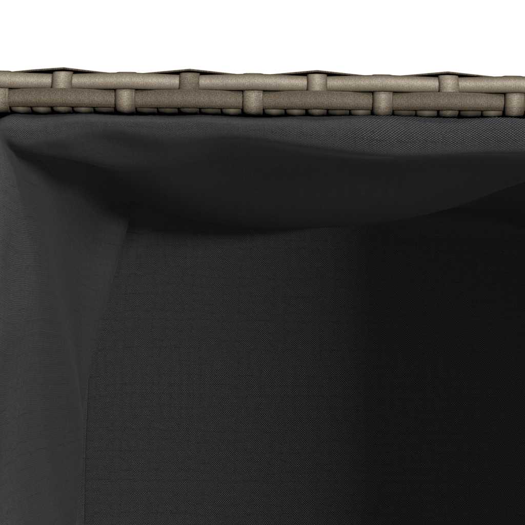 vidaXL Pflanzkübel 2 Stk. Grau 36x30x32 cm Poly Rattan