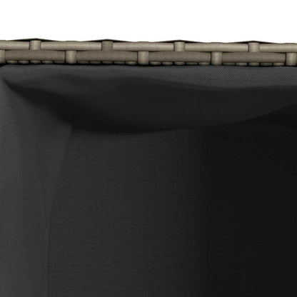 vidaXL Pflanzkübel 2 Stk. Grau 36x30x32 cm Poly Rattan