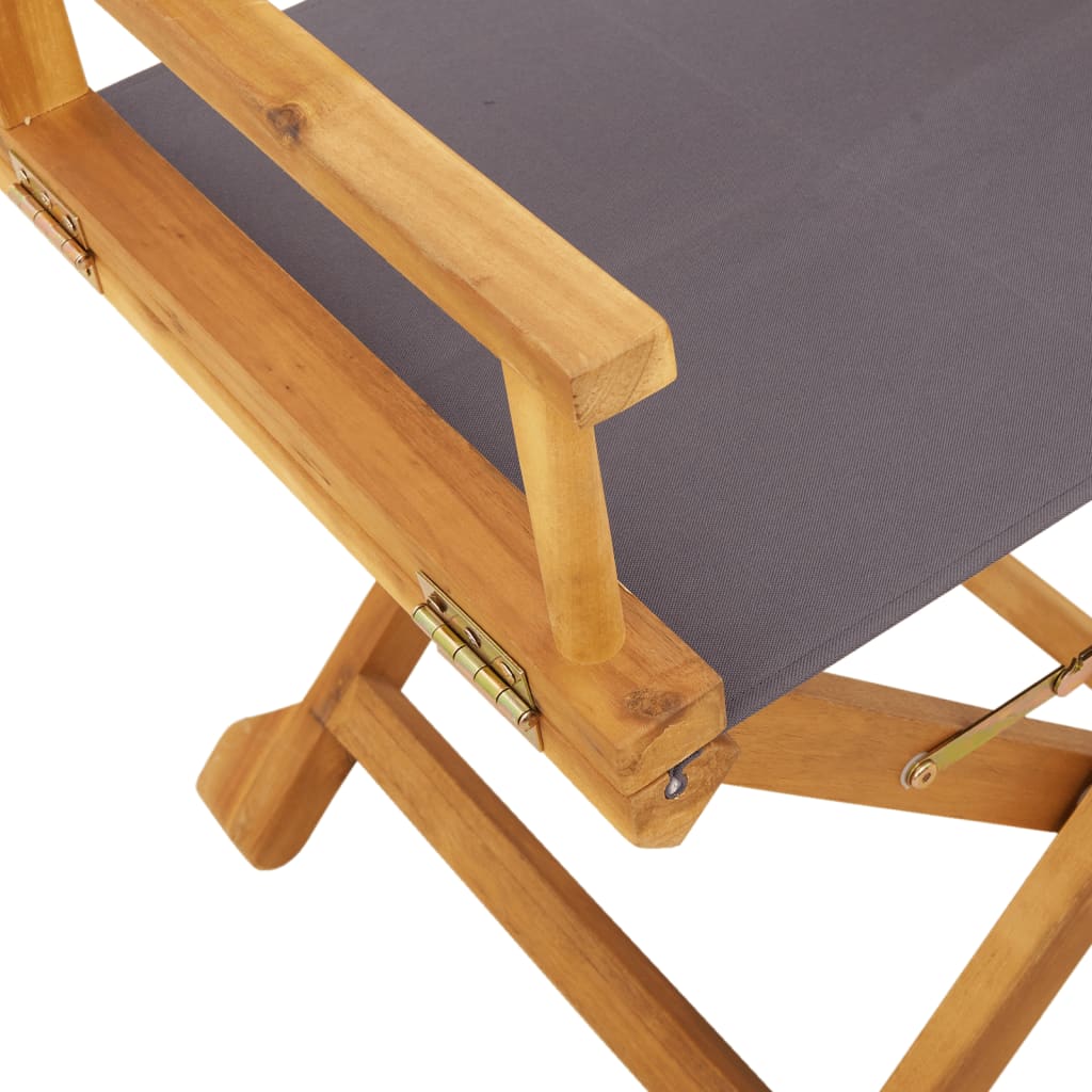 vidaXL Klappbare Gartenstühle 4 Stk. Dunkelgrau Stoff