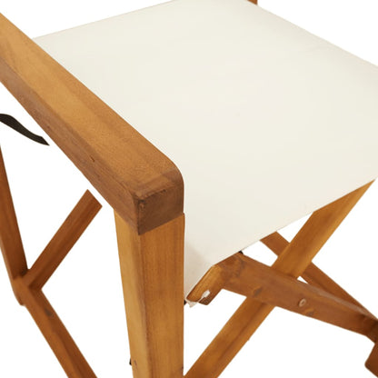 vidaXL Chaises de jardin pliantes 6 pcs Crème Tissu