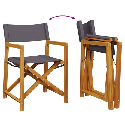 vidaXL Klappbare Gartenstühle 4 Stk. Dunkelgrau Stoff