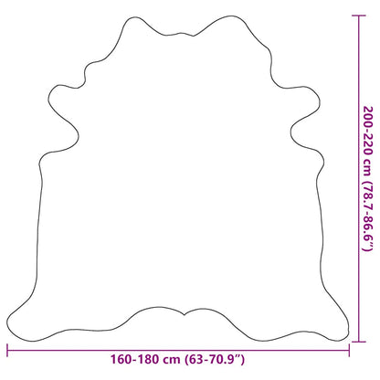 vidaXL Teppich Echtes Rindsleder Braun und Weiß 180x220 cm