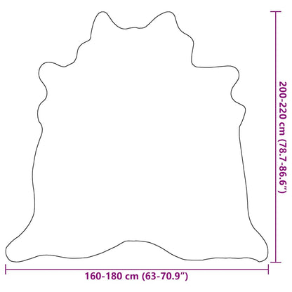 vidaXL Teppich Echtes Rindsleder Beige 180x220 cm