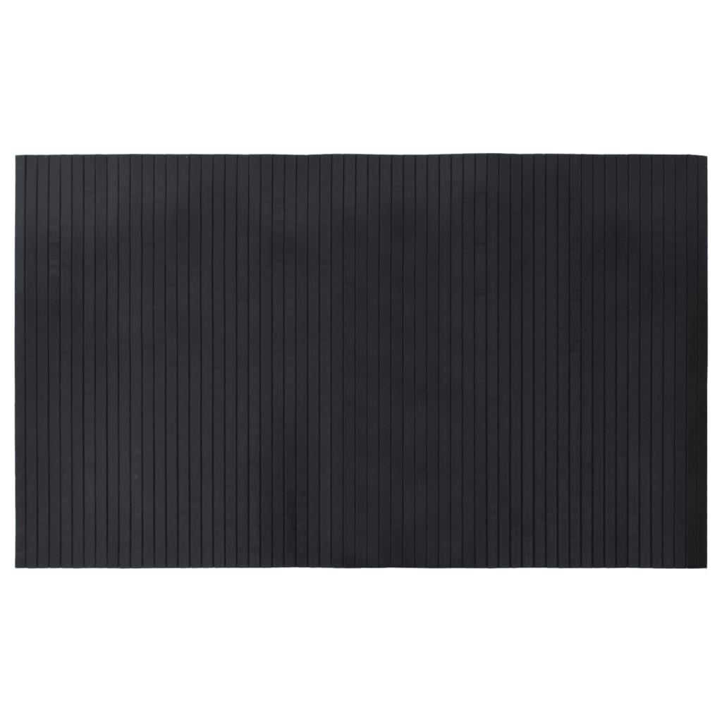 vidaXL Tapis Rectangulaire Noir 60x100 cm Bambou