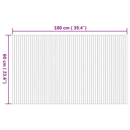 Teppich Rechteckig Natur 60x100 cm Bambus