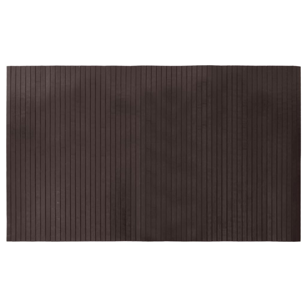 vidaXL Teppich Rechteckig Dunkelbraun 60x100 cm Bambus