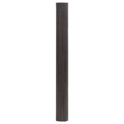 vidaXL Teppich Rechteckig Dunkelbraun 60x100 cm Bambus