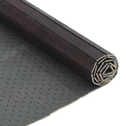 vidaXL Teppich Rechteckig Dunkelbraun 60x100 cm Bambus