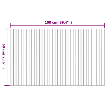 vidaXL Teppich Rechteckig Dunkelbraun 60x100 cm Bambus