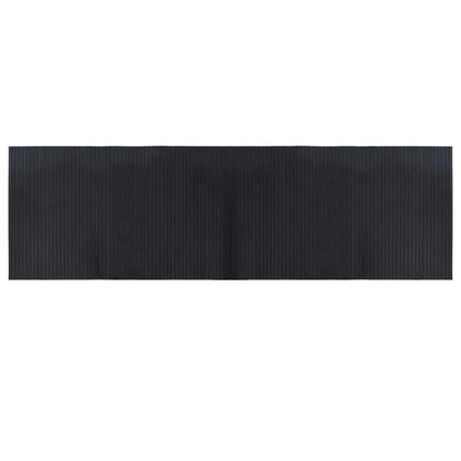 vidaXL Tapis rectangulaire Noir 60x200 cm Bambou