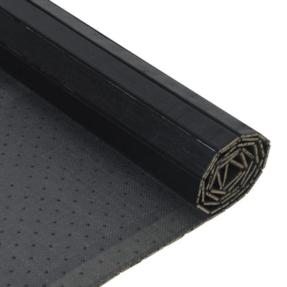 vidaXL Tapis rectangulaire Noir 60x200 cm Bambou