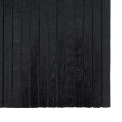 vidaXL Tapis rectangulaire Noir 60x200 cm Bambou