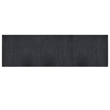 vidaXL Teppich Rechteckig Grau 60x200 cm Bambus