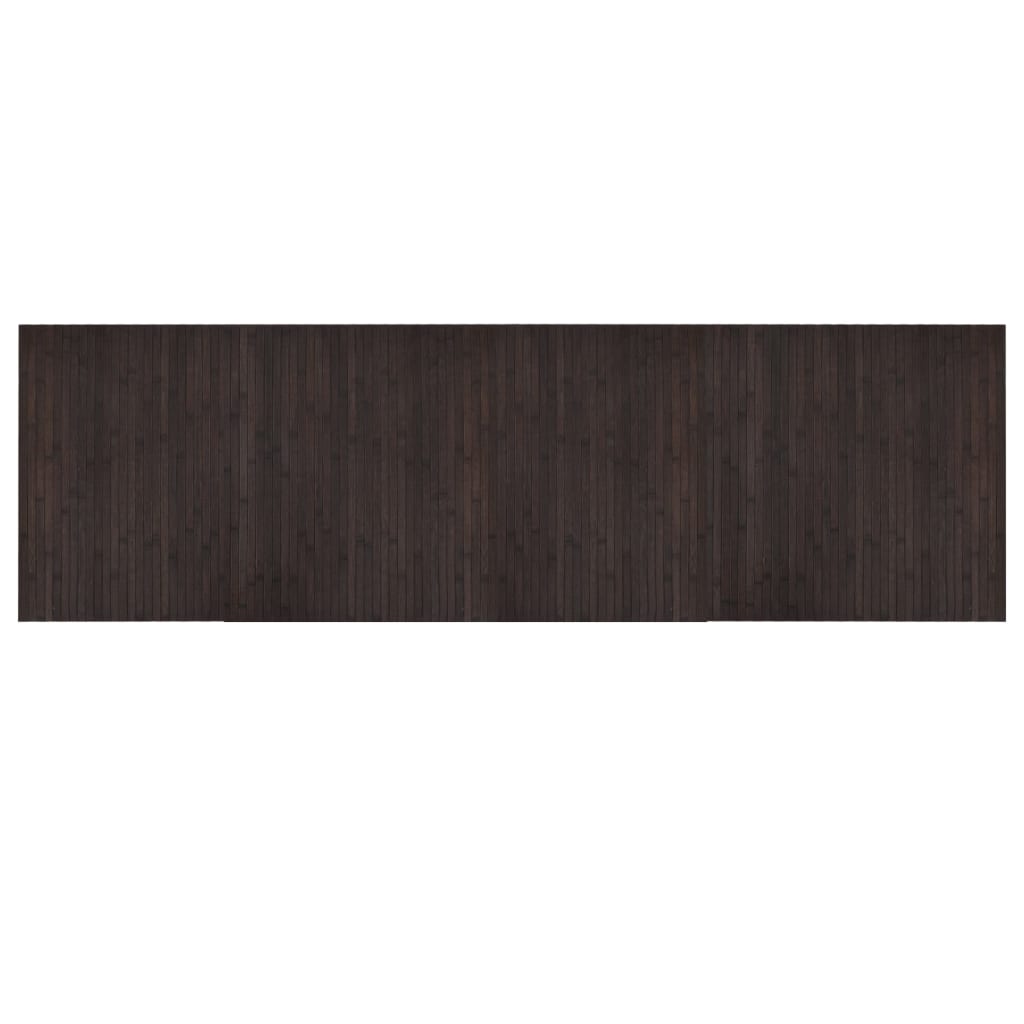 vidaXL Teppich Rechteckig Dunkelbraun 60x200 cm Bambus