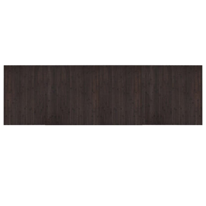 vidaXL Teppich Rechteckig Dunkelbraun 60x200 cm Bambus