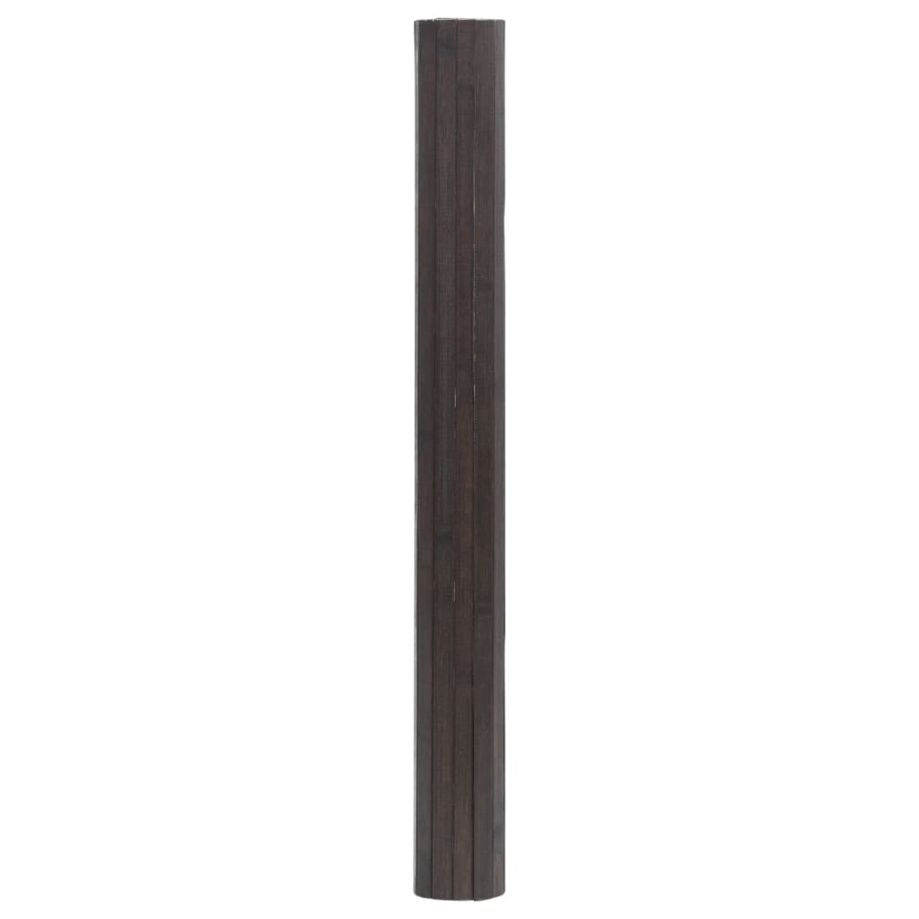 vidaXL Teppich Rechteckig Dunkelbraun 60x200 cm Bambus